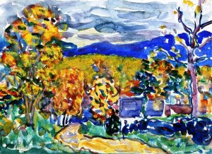 Autumn in New England by Oil Painting Reproduction