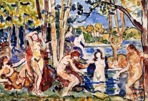 Bathers by Oil Painting Reproduction