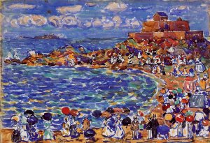 Beach, St. Malo by Oil Painting Reproduction