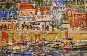 Boat Landing, Dinnard by Oil Painting Reproduction