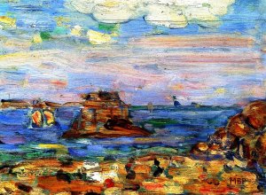 Brittany Coast by Oil Painting Reproduction