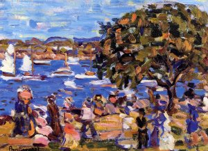 Buck's Harbor by Oil Painting Reproduction