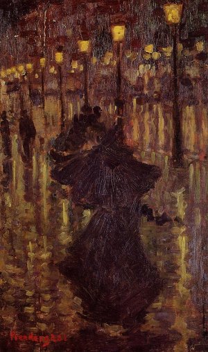 Evening Shower, Paris by Oil Painting Reproduction