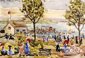 Landing Stage by Oil Painting Reproduction