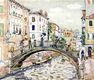 Little Bridge, Venice by Oil Painting Reproduction