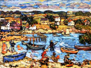 Marblehead Harbor by Oil Painting Reproduction