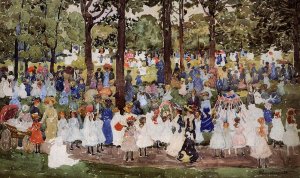 May Day, Central Park by Oil Painting Reproduction