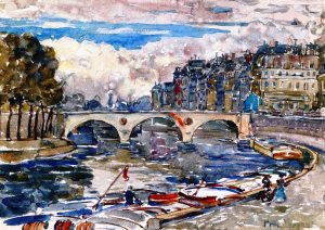 Pont Marie by Oil Painting Reproduction