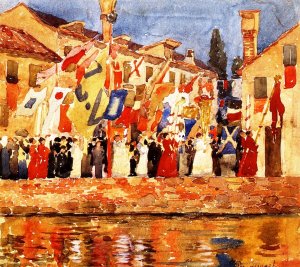 Procession, Venice by Oil Painting Reproduction