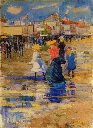 Revere Beach by Oil Painting Reproduction