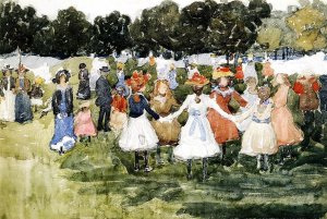 Ring Around the Rosy by Oil Painting Reproduction