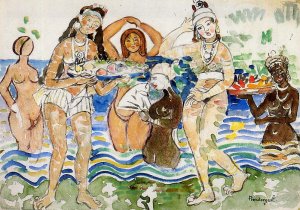 Sea Maidens by Oil Painting Reproduction