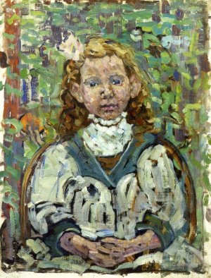 Seated Girl by Oil Painting Reproduction