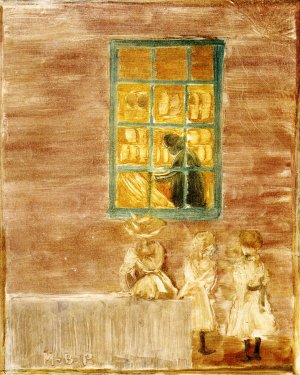 Shadow also known as Children by a Window by Oil Painting Reproduction