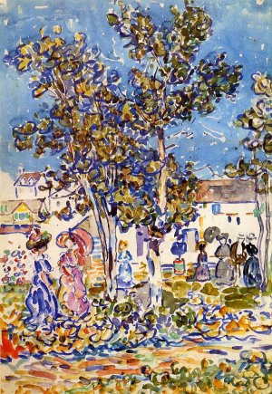 Spring Promenade by Oil Painting Reproduction