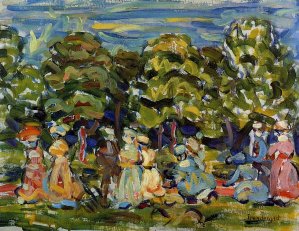 Summer in the Park by Oil Painting Reproduction