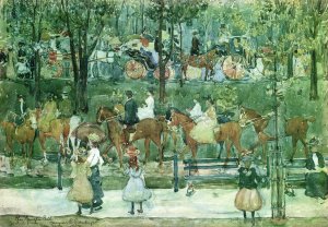 The Bridle Path, Central Park by Oil Painting Reproduction