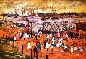 The East River by Oil Painting Reproduction