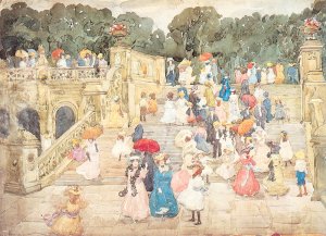 The Mall, Central Park by Oil Painting Reproduction