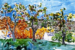 The Orchard by Oil Painting Reproduction