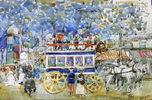 The Paris Omnibus by Oil Painting Reproduction