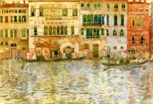 Venetian Palaces on The Grand Canal by Oil Painting Reproduction